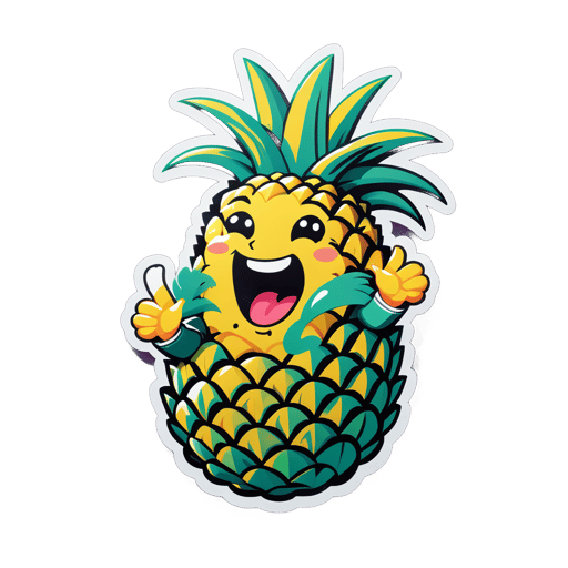 Ananas chantant sticker