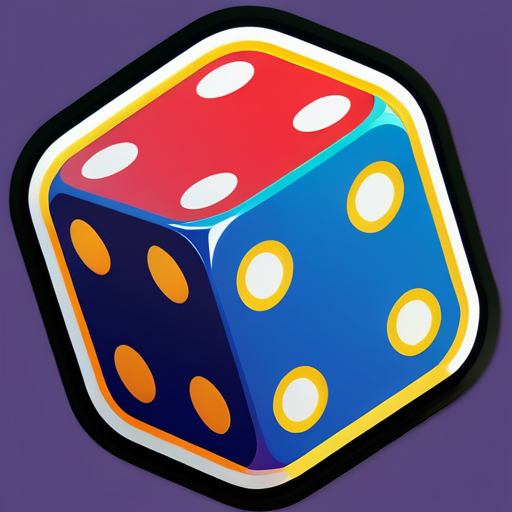 generate a sticker based on name David with the theme of dice
 sticker