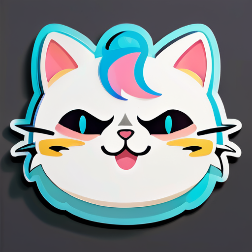 cat crying sticker