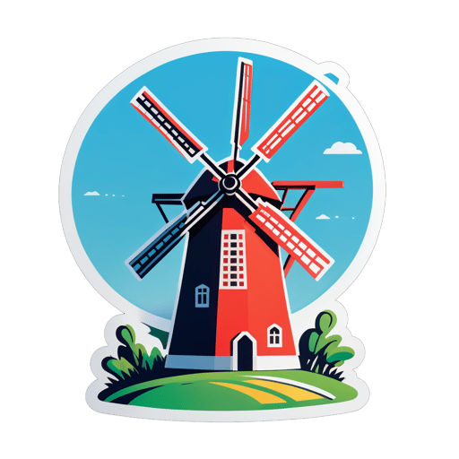 Moulin à vent chuchotant sticker