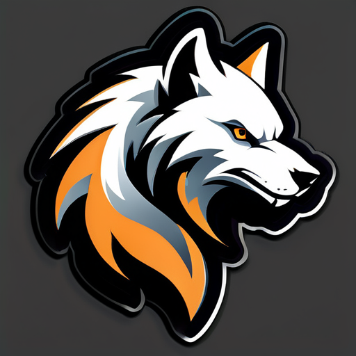 El logotipo presenta una silueta estilizada de lobo blanco y gris, que irradia fuerza y agilidad. Los detalles del lobo están resaltados con sombreado sutil para añadir profundidad y dimensión. El texto 'ShadowWolf Gaming' es elegante y moderno, complementando el motivo del lobo. No hay elementos de fondo, lo que permite que el enfoque permanezca únicamente en el lobo. Este diseño minimalista enfatiza el poder y la mística del sticker