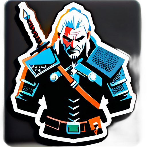 witcher 3 geralt angry ステッカー sticker