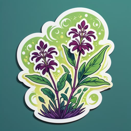 Fantasy về cây cỏ Figwort tưởng tượng sticker