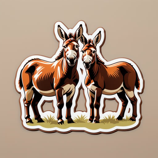 Sturdy Umber Donkeys sticker