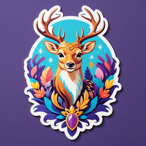 Majestueuse Reine des Cerfs sticker