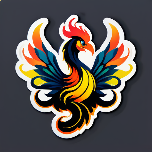 Chinese mythical creature Phoenix sticker