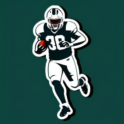 Football player sticker