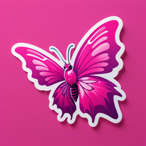 Flatternde Fuchsia Fantasie sticker