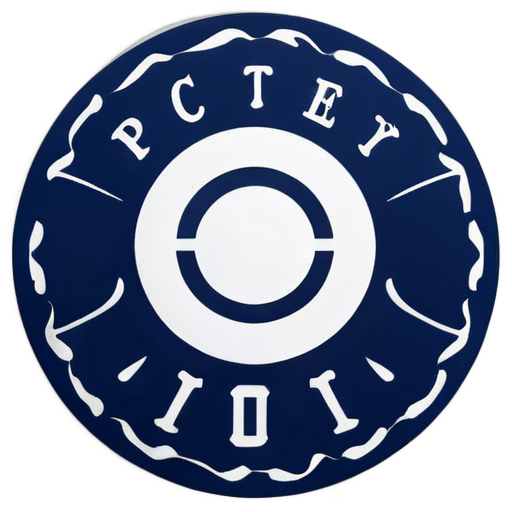 P.O.E. I.T. blanc sur bleu marine sticker