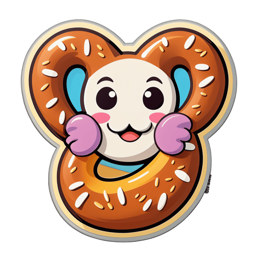 cute Pretzel sticker