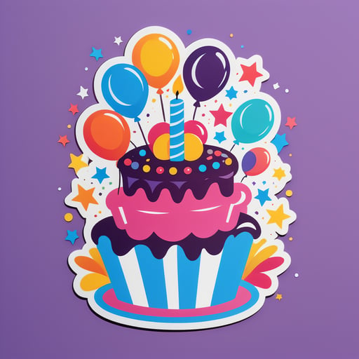 joyeux anniversaire sticker