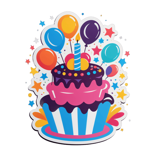 joyeux anniversaire sticker