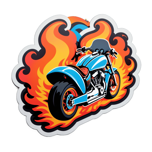 Flaming Exhaust sticker