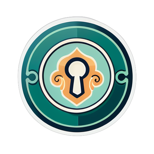 This sticker highlights the role of vulnerability in building authentic relationships. It has a vintage-style design with a keyhole motif. sticker