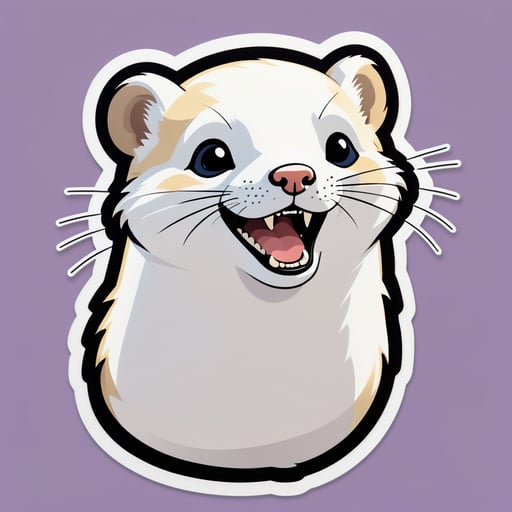 Eager Ermine Meme sticker