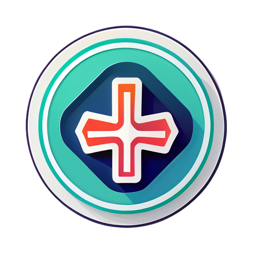 Logo for healthcare Android app sticker