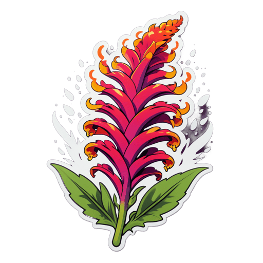 Fiery Foxglove Fury sticker