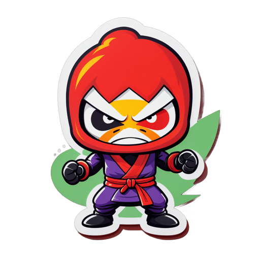 Angry Pepper Ninja sticker