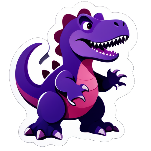 'Dinosaurio púrpura' sticker