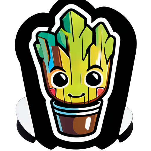 generate groot sticker  sticker