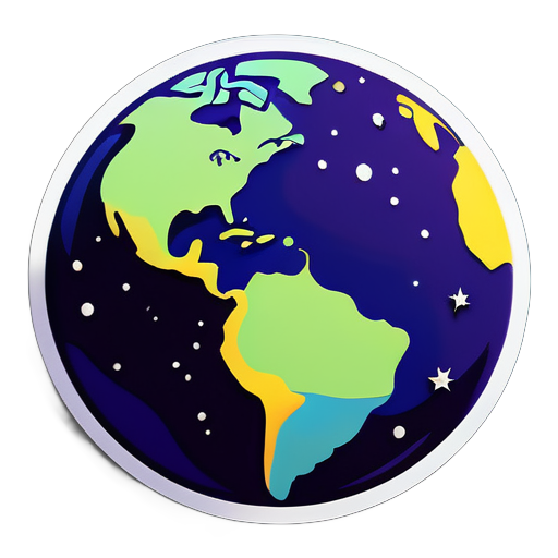 earth view on Space sticker