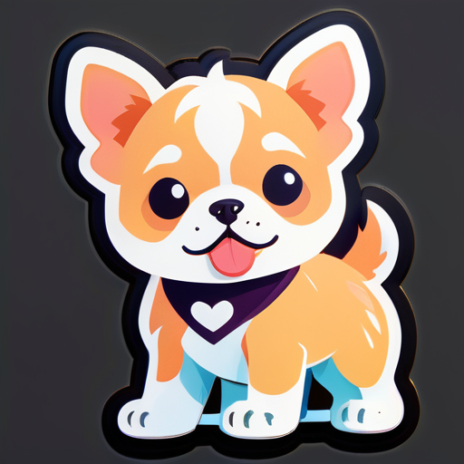 Un perro pequeño sticker