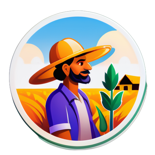 Agricultor indio sticker