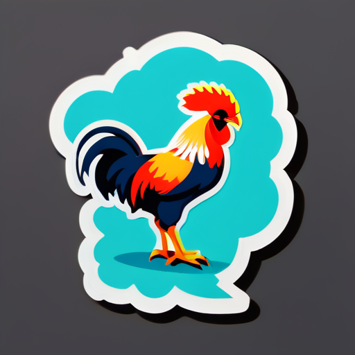 cockfight sticker