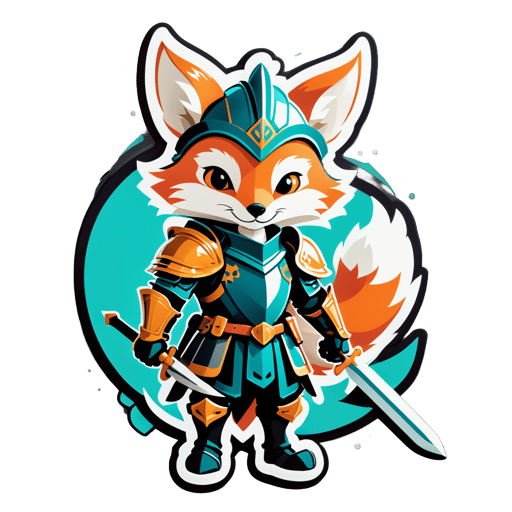 Clever Fox Ritter sticker