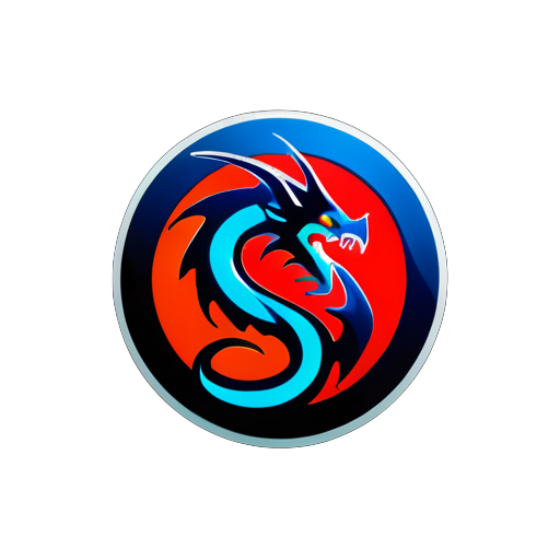 create a cool sticker of kali linux logo, include the dragon sticker