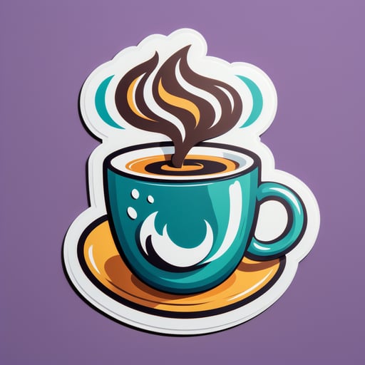 Dampfende Kaffeetasse sticker