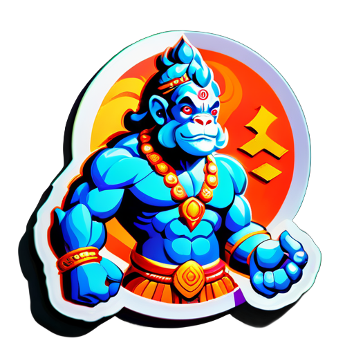 I want hanuman in 3d  sticker