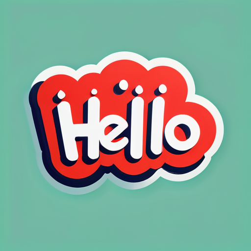 Hello sticker