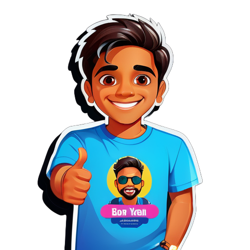 Un chico es un Instagram id ravi_gupta_sahab esta publicación para la camiseta de chico con tu nombre Ravi Gupta sticker