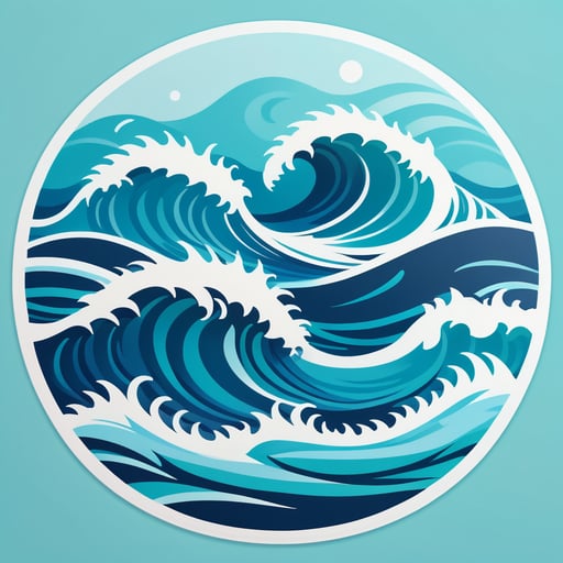 Vagues océaniques tranquilles sticker