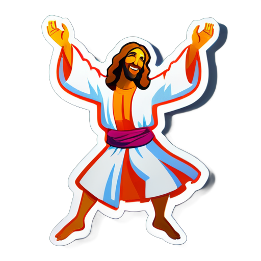 tanzender jesus sticker