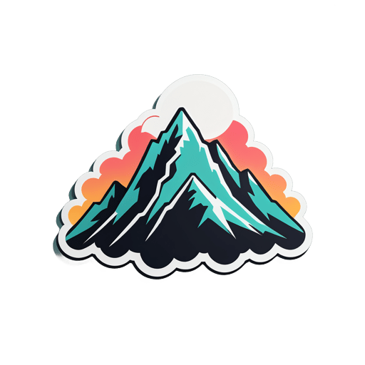 최소주의 산 윤곽 sticker