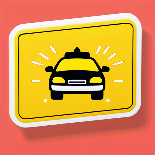 Urgence Voiture jaune sticker