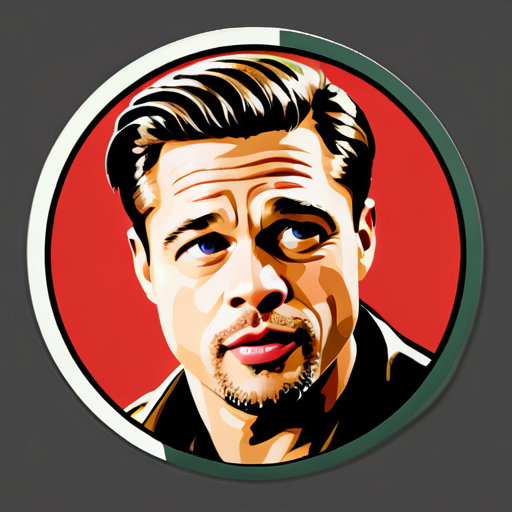 Brad Pitt 在無敵神兵中 sticker