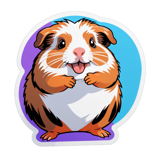 Giddy Guinea Pig Meme sticker