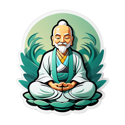 Ruhiger Zen-Meister sticker