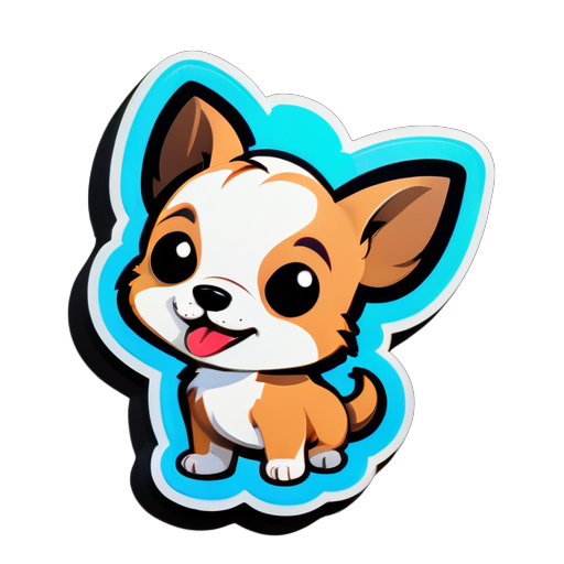 a cute dog sticker