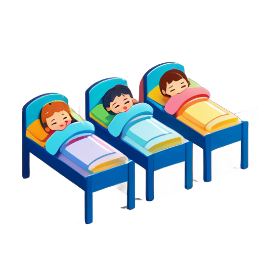 Primary school students nap quietly during afternoon care sticker