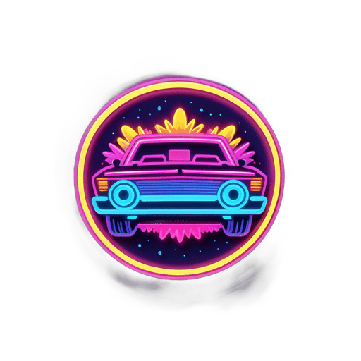 Vivid Neon Sign sticker