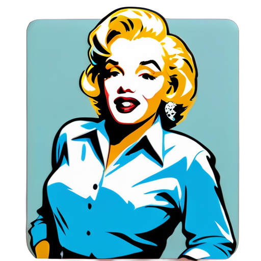 Marilyn Monroe wears a man's shirt  sticker