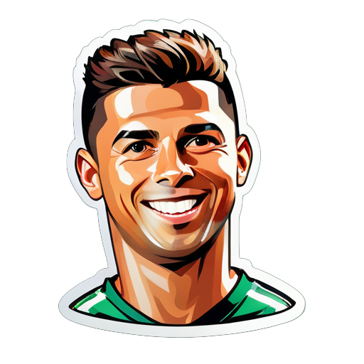 uma bola de futebol com Ronaldo sticker