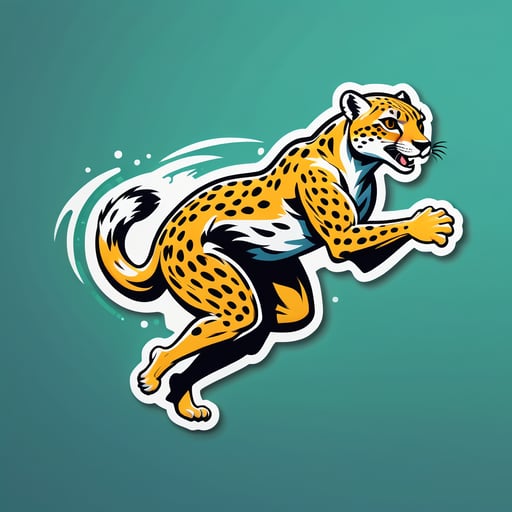 Fast Cheetah Runner sticker