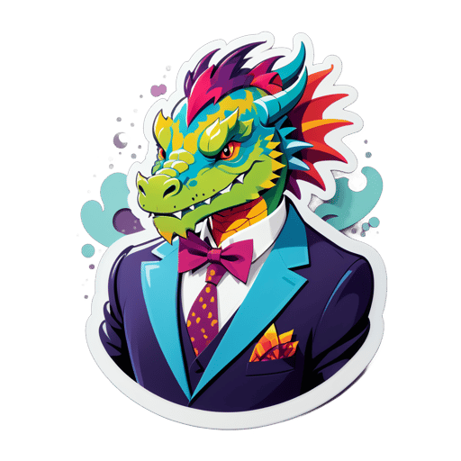 Dapper Dragon sticker