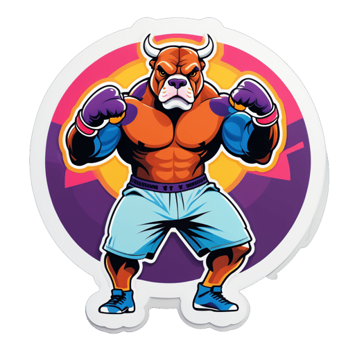 Fuerte Toro Boxeador sticker