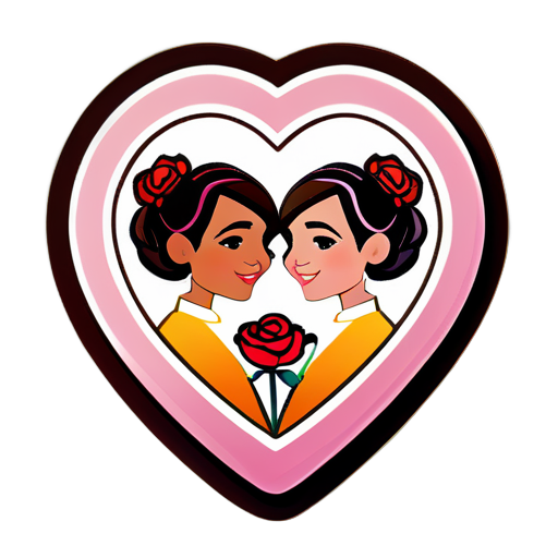 Adapted Computing By juanito magallón a rose and a text that says my cool sisters I love them very much, mayra, ana and blanca noses sticker